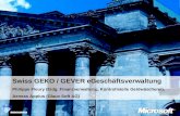 Swiss GEKO / GEVER eGeschäftsverwaltung Philippe Fleury (Eidg. Finanzverwaltung, Kontrollstelle Geldwäscherei), Aeneas Appius (Glaux Soft AG)