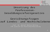Www.che.de 1 Umsetzung des Professoren-besoldungsreformgesetzes-Gestaltungsfragen auf Landes- und Hochschulebene Prof. Dr. Detlef Müller-Böling CHE Centrum.