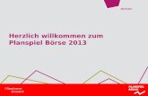 BSchüler S Sparkasse Emsland Herzlich willkommen zum Planspiel Börse 2013.