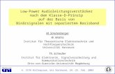 4. VIVA Kolloquium, Uni Dortmund, 24.-25. Feb. 2003 Low-Power Audioleistungsverstärker nach dem Klasse-D-Prinzip auf der Basis von Binärsignalen mit separiertem.