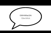EXMARaLDA Überblick. EXMARaLDA: Komponenten Datenmodelle, Datenformate – für Transkriptionen (+ Annotationen) – für Korpora (+ Metadaten) Werkzeuge –