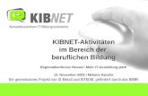 KIBNET-Aktivitäten im Bereich der beruflichen Bildung Regionalkonferenz Hessen: Mehr IT-Ausbildung-jetzt! 13. November 2003 | Melanie Kanzler.