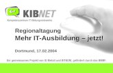 Regionaltagung Mehr IT-Ausbildung – jetzt! Dortmund, 17.02.2004.