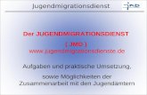 Jugendmigrationsdienst 1 Der JUGENDMIGRATIONSDIENST ( JMD )  Aufgaben und praktische Umsetzung, sowie Möglichkeiten der Zusammenarbeit.