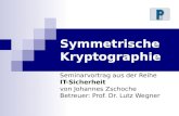 Symmetrische Kryptographie Seminarvortrag aus der Reihe IT-Sicherheit von Johannes Zschoche Betreuer: Prof. Dr. Lutz Wegner.