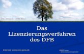 UWS Jena Wirtschaftsprüfung GmbH Das Lizenzierungsverfahren des DFB Internet: .