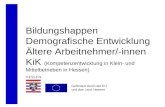 Bildungshappen Demografische Entwicklung Ältere Arbeitnehmer/-innen KiK (Kompetenzentwicklung in Klein- und Mittelbetrieben in Hessen) Gefördert durch.
