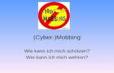 (Cyber-)Mobbing Wie kann ich mich sch¼tzen? Wie kann ich mich wehren?