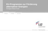 WirtschaftImmobilienKommunen EU-Programme zur Förderung alternativer Energien Annegret Meyer-Kock.
