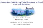 Die optimierte Produktion und Produktionsplanung im Bereich der Serienfertigung in der Dipl. Phys. Steffen Roschek jw Consulting GmbH Wiesbaden, den 23.