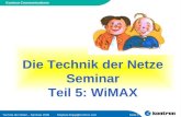 Presentation Title Kontron Communications Technik der Netze – Seminar 2006Stephan.Rupp@Kontron.com Seite 1 Die Technik der Netze Seminar Teil 5: WiMAX.