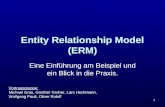 1 Entity Relationship Model (ERM) Eine Einführung am Beispiel und ein Blick in die Praxis. Vortragsgruppe: Michael Grau, Gunther Gruber, Lars Hechmann,