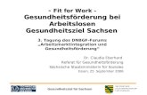 Gesundheitsziel für Sachsen - Fit for Work - Gesundheitsförderung bei Arbeitslosen Gesundheitsziel Sachsen - Fit for Work - Gesundheitsförderung bei Arbeitslosen