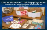 Das Münsteraner Trainingsprogramm Förderung der phonologischen Bewusstheit am Schulanfang.