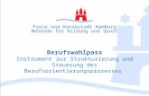 Berufswahlpass Instrument zur Strukturierung und Steuerung des Berufsorientierungsprozesses Freie und Hansestadt Hamburg Behörde für Bildung und Sport.