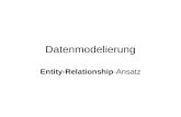 Datenmodelierung Entity-Relationship-Ansatz. Grundlagen Entity = Ein Objekt der zu modellierenden (Real-)Welt Relationsship = Beziehung (zwischen Entities)