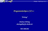 Blockkurs: "Einführung in C/C++" Programmierkurs C/C++ Freitag Andreas Döring doering@inf.fu-berlin.de WS 2005/06.