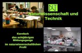 Naturwissenschaft und Technik Kernfach des achtjährigen Bildungsgangs im naturwissenschaftlichen Profil.