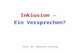 Inklusion – Ein Versprechen? Prof. Dr. Heinrich Greving.