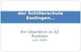 Ein Überblick in 22 Punkten (Juni 2009) Das Sprachzentrum der Schillerschule Esslingen…