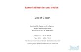 Naturheilkunde und Krebs Josef Beuth Institut für Naturheilverfahren an der Universität zu Köln Robert-Koch-Str. 10, 50931 Köln Tel: 0221 - 478 - 6414.