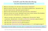Karl-Dieter Bünting (Universität Duisburg-Essen, Campus Essen): Schrift und Rechtschreibung1 Aus der Geschichte der Schrift Warum schreiben wir mit dem.
