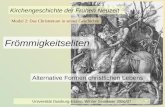 Kirchengeschichte der Frühen Neuzeit Modul 2: Das Christentum in seiner Geschichte Universität Duisburg-Essen, Winter-Semester 2006/07 Frömmigkeitseliten.