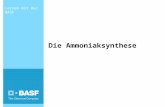 Die Ammoniaksynthese Lernen mit der BASF. 1/12/2014 Die Ammoniaksynthese 2 Geschichte und Entwicklung.