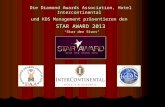 Die Diamond Awards Association, Hotel Intercontinental und KDS Management präsentieren den STAR AWARD 2013 Star der Stars.