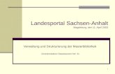 1 Landesportal Sachsen-Anhalt Magdeburg, den 11. April 2003 Verwaltung und Strukturierung der Masterbibliothek Zentralredaktion Staatskanzlei Ref. 31.