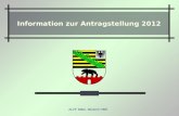 Information zur Antragstellung 2012 ALFF Mitte, Bereich HBS.