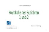 1 Netzwerktechnik Janine Hennig. 2 Übersicht ISO/OSI – Modell Physikalische Übertragungsmedien Protokolle im LAN Protokolle im WAN.
