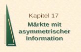Kapitel 17 Märkte mit asymmetrischer Information.