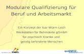 Modulare Qualifizierung für Beruf und Arbeitsmarkt Ein Konzept der Isar-Würm-Lech Werkstätten für Behinderte gGmbH für psychisch Kranke und geistig behinderte.