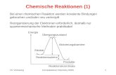 10. VorlesungComputational Chemistry SS051 Chemische Reaktionen (1) Bei einer chemischen Reaktion werden kovalente Bindungen gebrochen und/oder neu verknüpft.