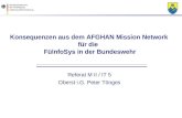 Bundesministerium der Verteidigung Abteilung Modernisierung Konsequenzen aus dem AFGHAN Mission Network für die FüInfoSys in der Bundeswehr Referat M II.