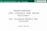 Das Standard-Modell der Teilchen Hauptseminar: Der Urknall und seine Teilchen Das Standard-Modell der Teilchen Dania Burak.