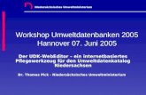 Niedersächsisches Umweltministerium Workshop Umweltdatenbanken 2005 Hannover 07. Juni 2005 Der UDK-WebEditor – ein internetbasiertes Pflegewerkzeug für.