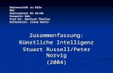 Universität zu Köln HKI Hautseminar WS 05/06 Semantic Web Prof.Dr. Manfred Thaller Referentin: Zroud Marta Zusammenfassung: Künstliche Intelligenz Stuart.