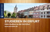 STUDIEREN IN ERFURT Mein Studium an der Uni Erfurt