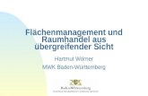 Flächenmanagement und Raumhandel aus übergreifender Sicht Hartmut Wörner MWK Baden-Württemberg.