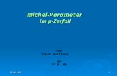 25.01.051 Michel-Parameter im µ-Zerfall von Babak Alikhani am 25.01.05.