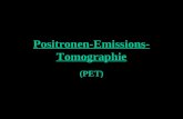 Positronen-Emissions- Tomographie (PET). Übersicht 1. Grundprinzip der PET 2. Funktionsweise der PET 2.1. Aufbau und Funktionsweise des Tomographen 2.2.