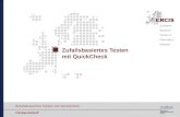 Zufallsbasiertes Testen mit QuickCheck Christian Binkhoff Zufallsbasiertes Testen mit QuickCheck