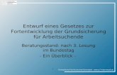Evangelische Fachhochschule Darmstadt –  f h-darmstadt.de 1 Entwurf eines Gesetzes zur Fortentwicklung der Grundsicherung für Arbeitsuchende Beratungsstand: