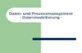 Daten- und Prozessmanagement - Datenmodellierung -