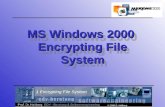 © 2009 G. Hellberg 1 Encrypting File System MS Windows 2000 Encrypting File System.