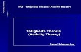 Activity Theory HCI – Tätigkeits Theorie (Activity Theory) Tätigkeits Theorie (Activity Theory) Pascal Schumacher.