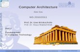 Hier wird Wissen Wirklichkeit Computer Architecture – Part 4 – page 1 of 35 – Prof. Dr. Uwe Brinkschulte, Prof. Dr. Klaus Waldschmidt Part 4 Fundamentals.