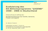 WSF Wirtschafts- und Sozialforschung Evaluierung des EU-Aktionsprogramms JUGEND 2000 – 2006 in Deutschland Untersuchung im Auftrag des: Bundesministeriums.
